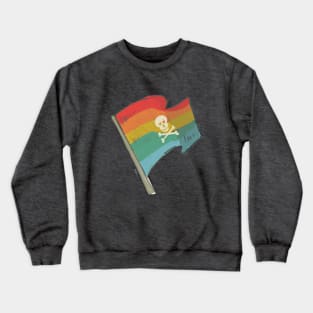 Rainbow Skull & Crossbones Flag Crewneck Sweatshirt